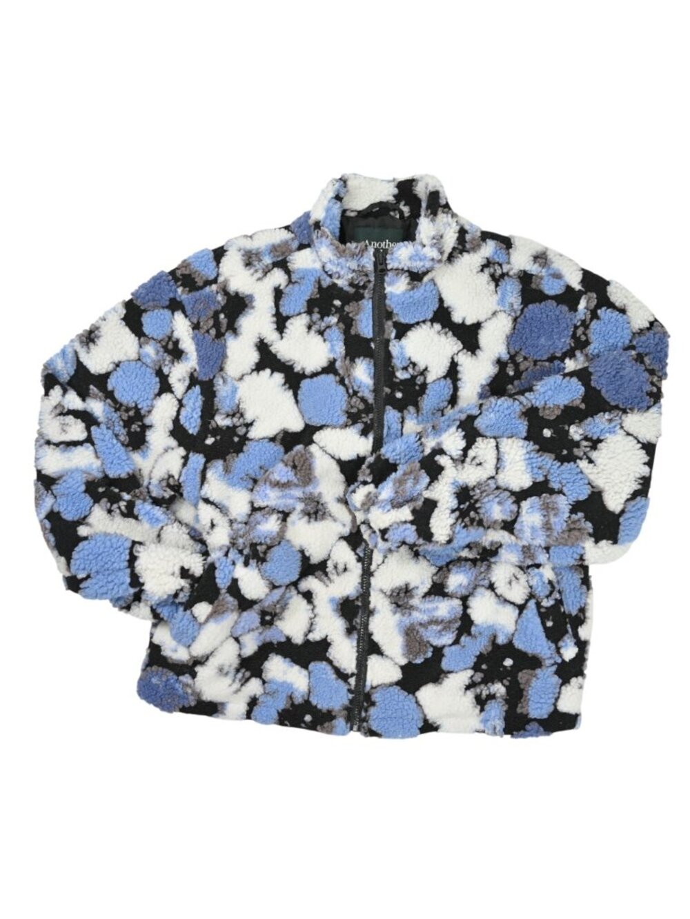 Another Label Sara Fleece Jacket in Blue Abstract Floral